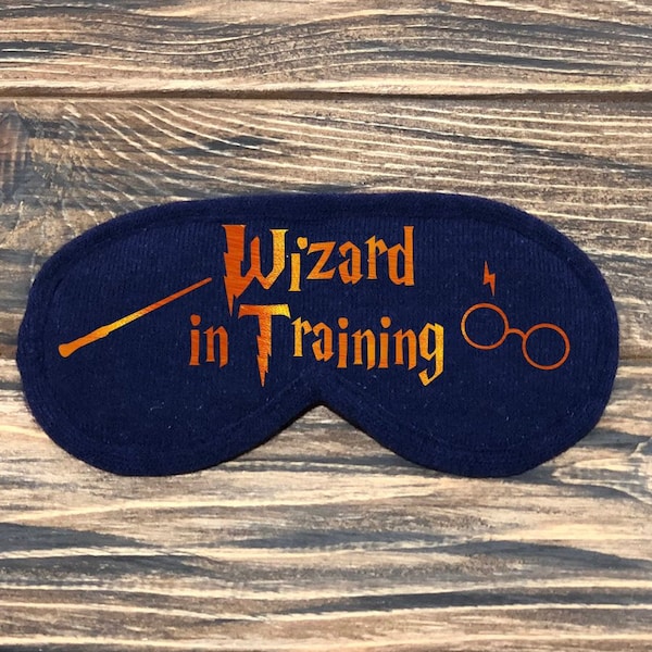 Wizard in Training Sleeping Mask. Wizard Sleep Mask. Wizard in Training Embroidery Design Eye Mask. Wizard Gift. Magic Eye Pillow