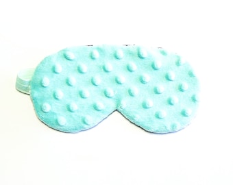 Cute Mint Minky Sleep Mask, Sleeping Eye Mask, Fluffy Eye Mask, Furry Sleeping Mask, Sleep Mask for Women, Travel Sleep Mask, Gift for Her