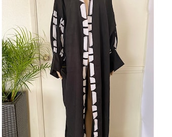 Black And White Runway  Kraftan, Kimono Tunic Resortwear