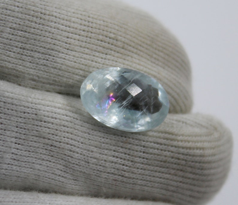 Gemstone Aquamarine Cut Stone,Loose Gemstone Aquamarine Jewelry Making Fire Aquamarine Natural Aquamarine 6.50Cts Aquamarine Gemstone
