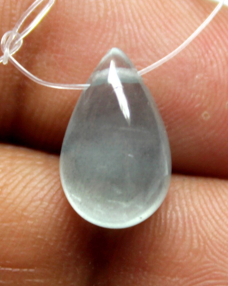 100/% Aquamarine Cabochon Gemstone Drilled Aquamarine Pear Cabs Natural Aquamarine Drilled Pendant Cab Aquamarine Cabochon 9X14 MM