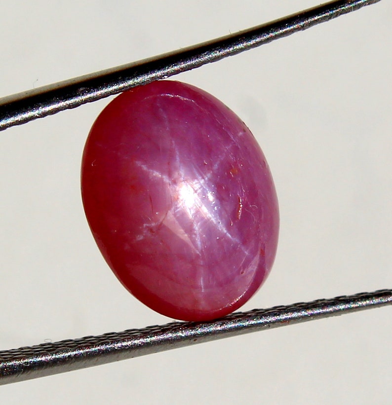 Ruby Star Mysore six Line Star Oval Shape Cabochon Loose Oval Cab Handmade Stone Star Ruby Jewelry Gemstone Cabs