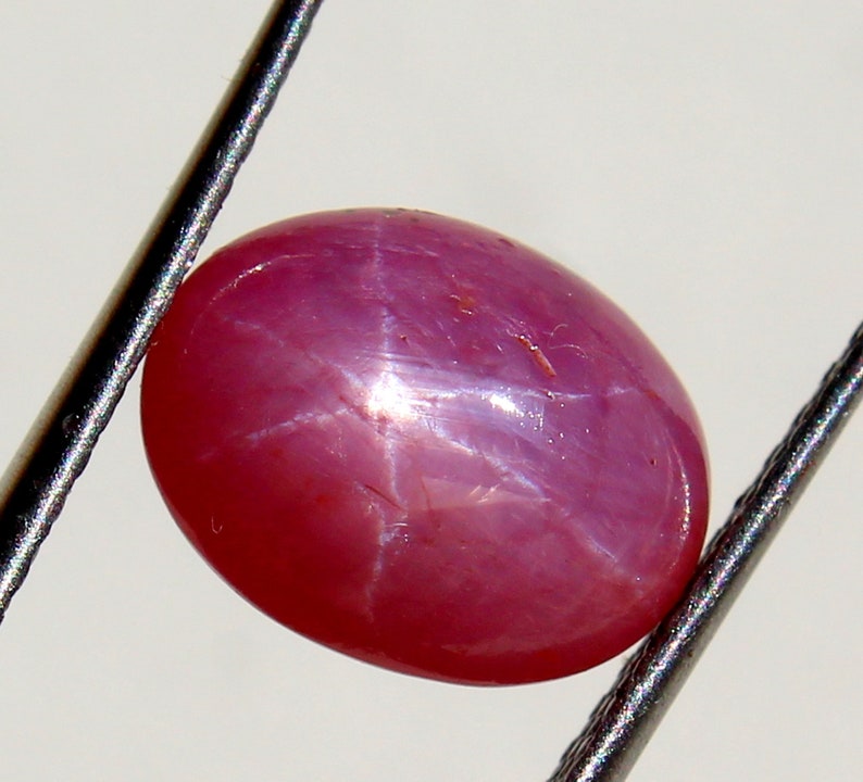 Ruby Star Mysore six Line Star Oval Shape Cabochon Loose Oval Cab Handmade Stone Star Ruby Jewelry Gemstone Cabs