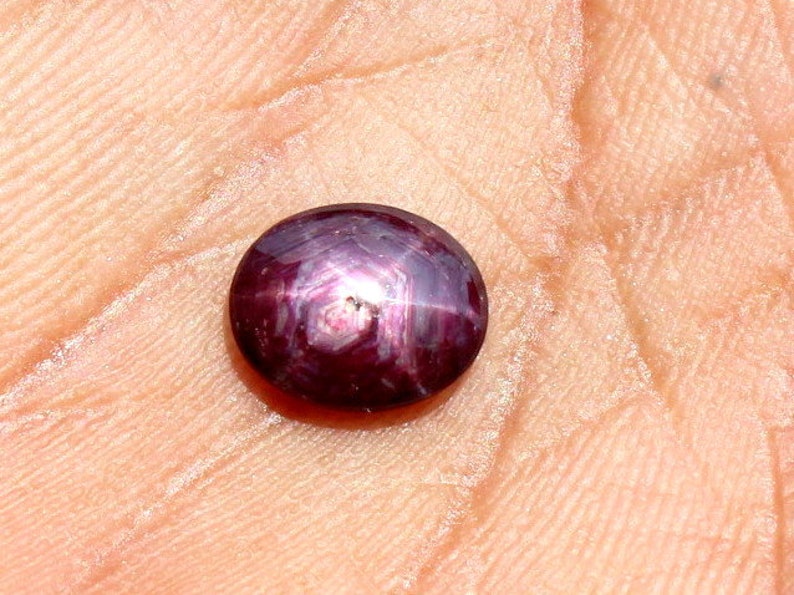 1 PCS Natural Star Ruby Gemstone Star Ruby Cabochon 6 Ray Star Ruby Gems Loose Ruby Cabs For Jewelry Making Ruby Cabs
