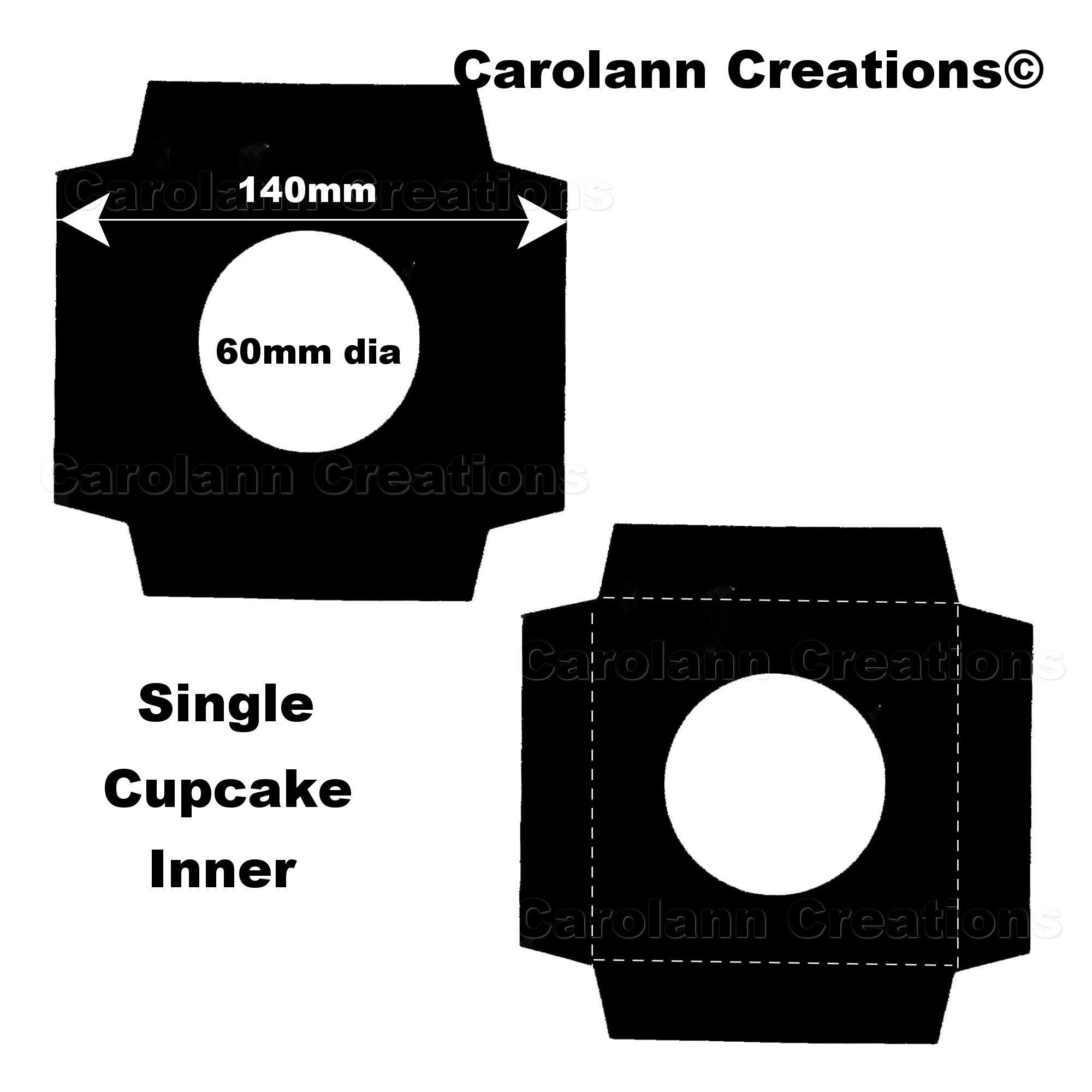 Single Cupcake Insert SVG Digital Download Etsy