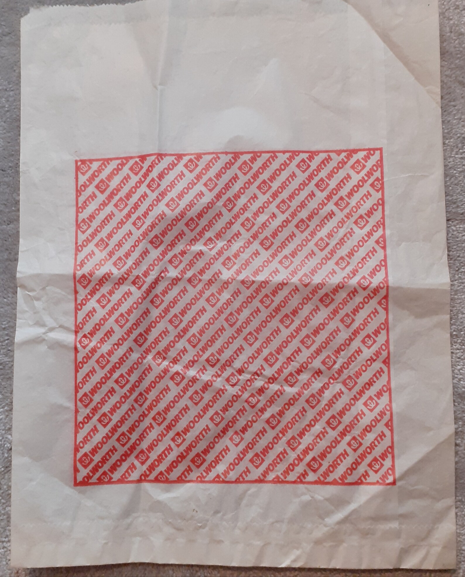 Vintage paper Woolworths bag Etsy