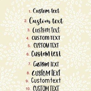 Custom Text Stickers