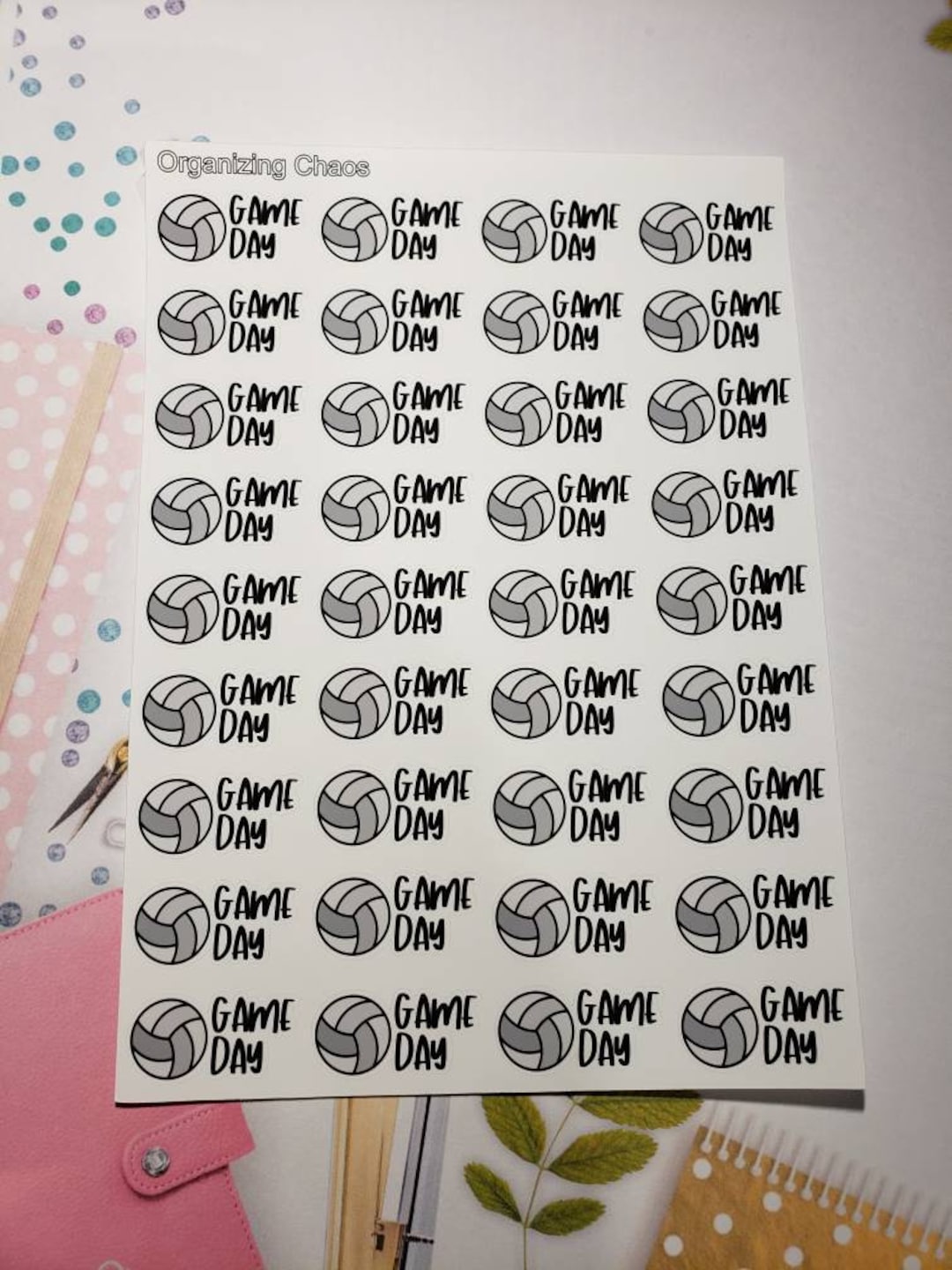 Volleyball Planner Stickers, Game Day Planner Stickers, Sports Planner ...