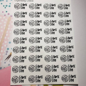 Volleyball Planner Stickers,  Game Day Planner Stickers, Sports Planner Stickers