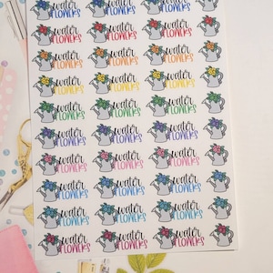 Water Flowers Planner Stickers