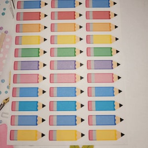 Pencil Label Planner Stickers