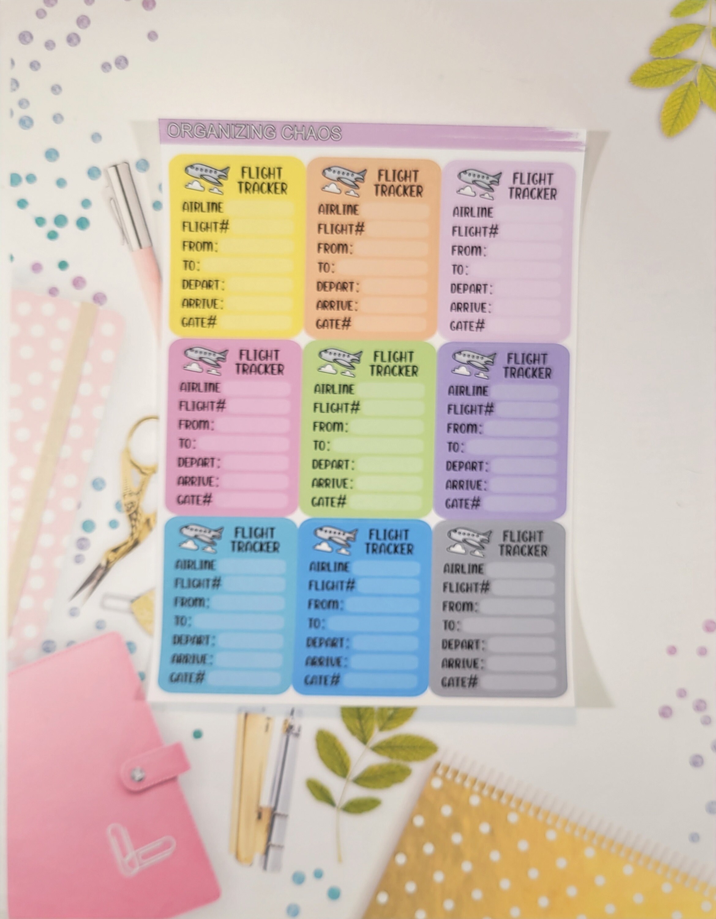 Flight Tracker Planner Stickers - Etsy