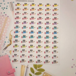 IEP Planner Stickers, School Planner Stickers Pastel Pencils