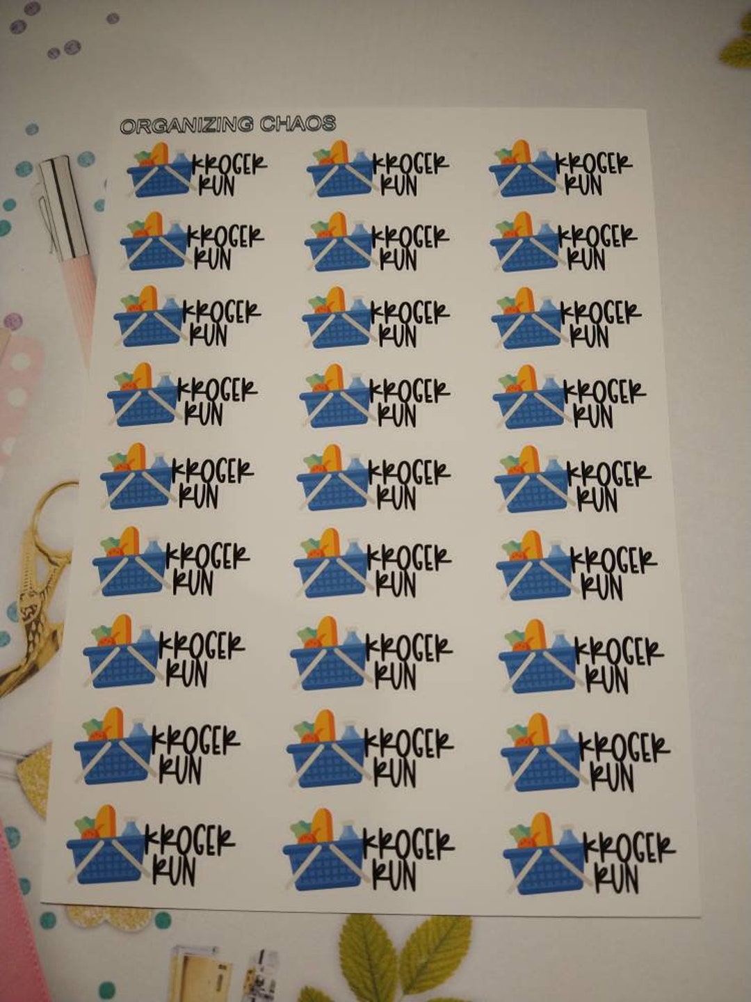 Kroger Run Planner Stickers Grocery Shopping Planner Stickers Etsy