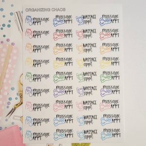 Massage Appointment Planner Stickers