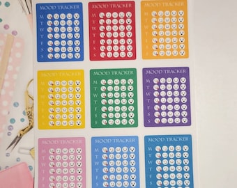 Mood Tracker Planner Stickers