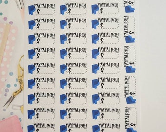Paypal Pay Planner Stickers, PayPal Inspired Planner Stickers