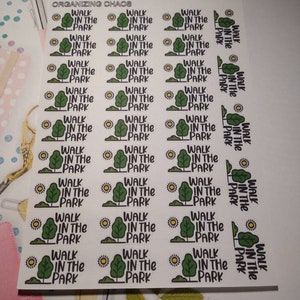 Walk in the Park Planner Stickers, Park Planner Stickers