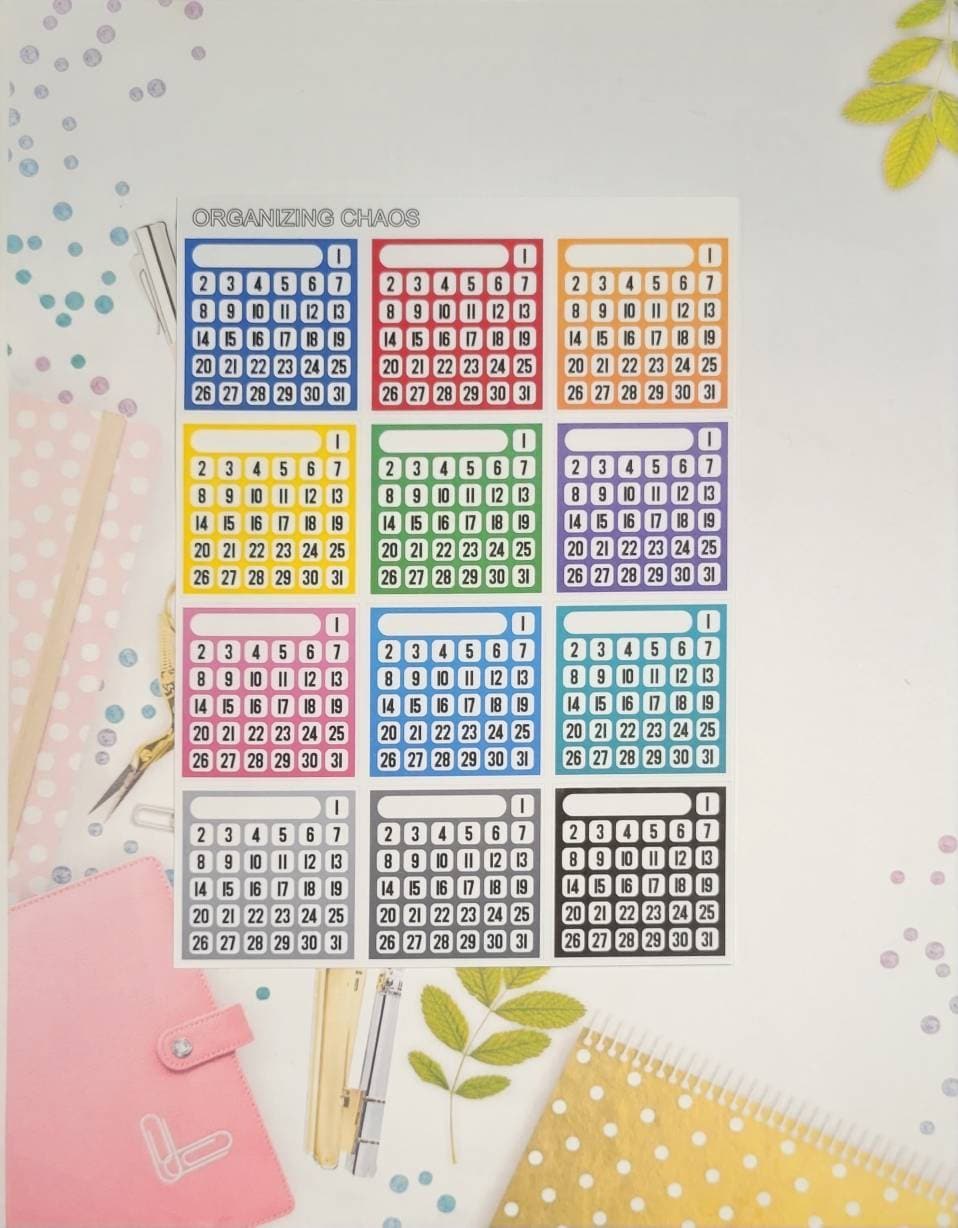 Monthly Habit Tracker, Functional Planner Stickers - Etsy