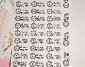 Smoke Detector Reminder Stickers (set of 48) Item #090