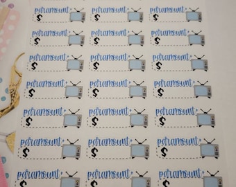 Paramount Plus Bill Due PlannerStickers, Bill Due Planner Stickers