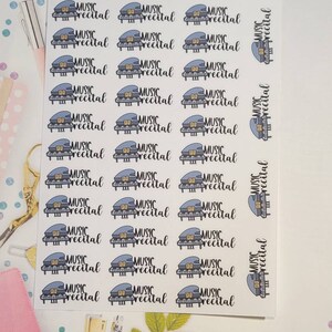 Music Recital Planner Stickers