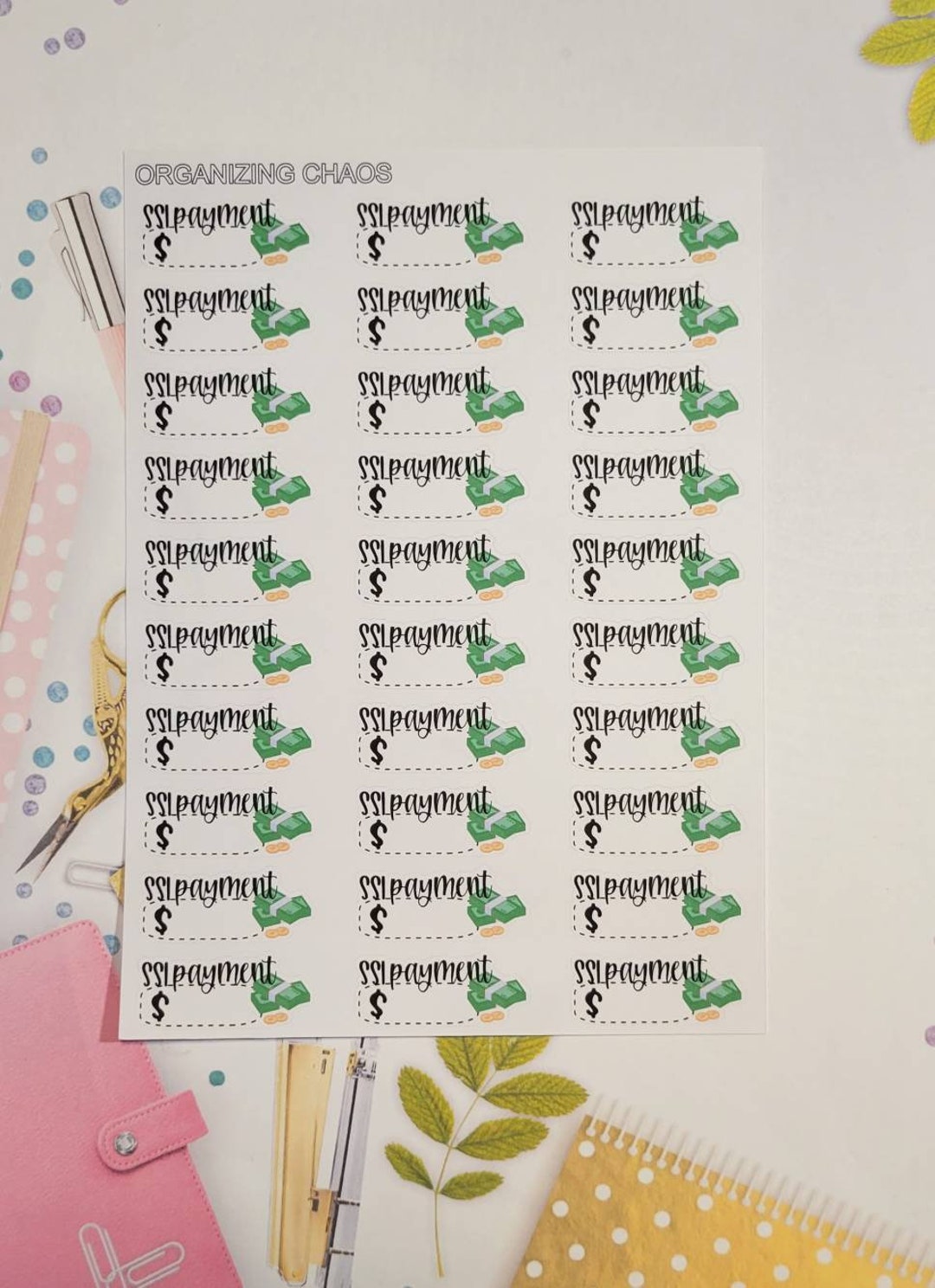 SSI Payment Planner Stickers, SSI Direct Deposit Etsy