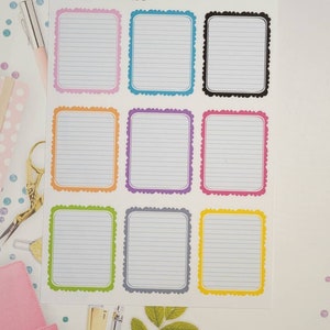 Scalloped Full Box Planner Stickers