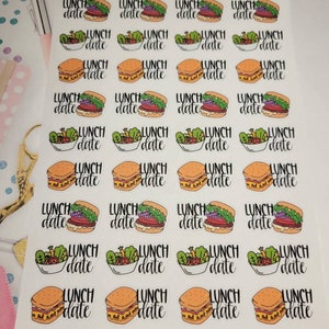 Lunch Date Planner Stickers