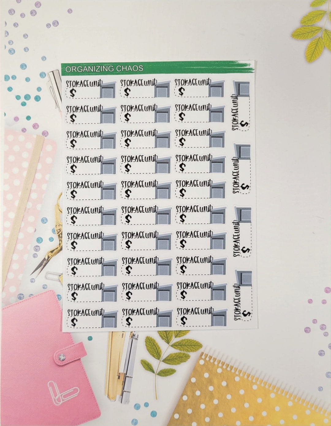Storage Unit Sticker Storage Unit Planner Stickers, Bill Due Planner Stickers - Etsy