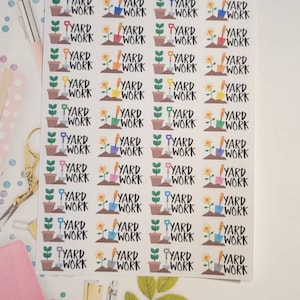 Yard Work Planner Stickers