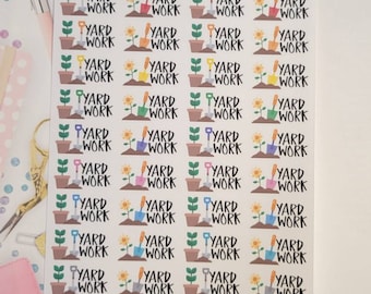 Yard Work Planner Stickers