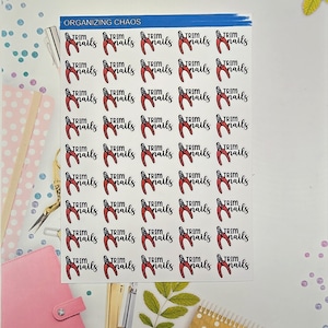 Trim Nails Planner Stickers, Pet Planner Stickers, Functional Planner Stickers