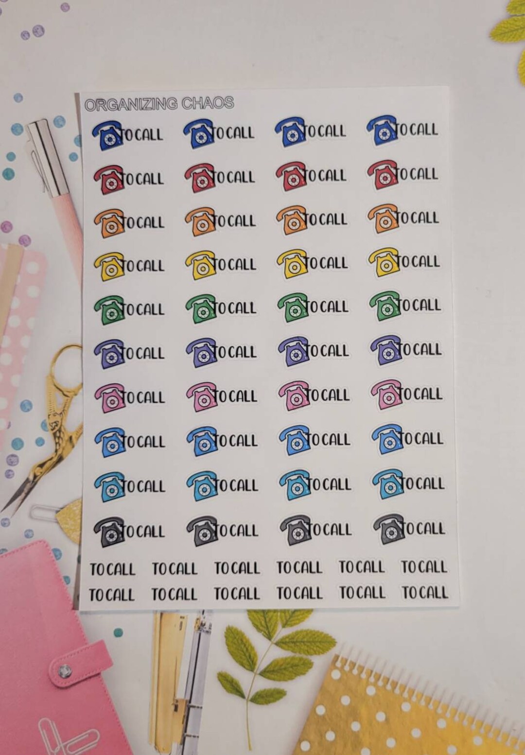 Go Call Sticker To Call Planner Stickers - Etsy