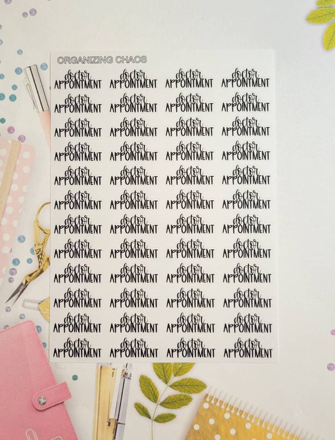 Doctor Appointment Script Stickers, Planner Stickers - Etsy
