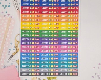 Anxiety Tracker Planner Stickers