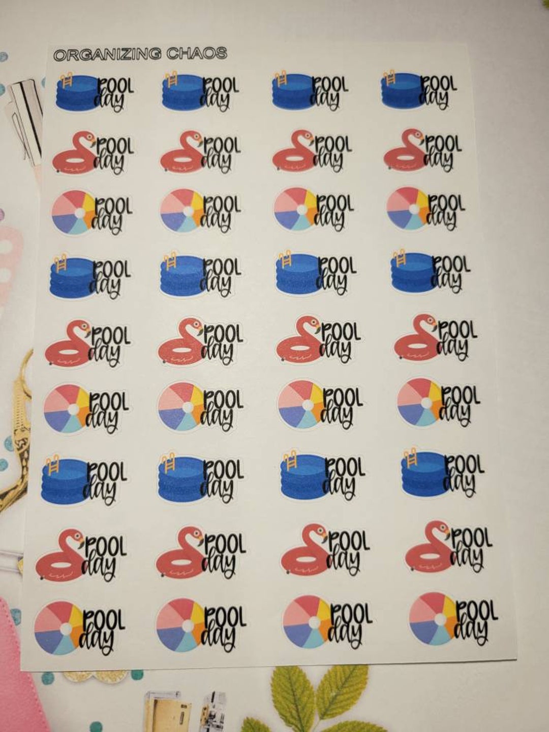 Pool Day Planner Stickers - Etsy