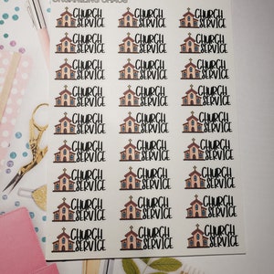 Church Service Planner Stickers, Functional Planner Stickers, Icon Planner Stickers, Script Planner Stickers