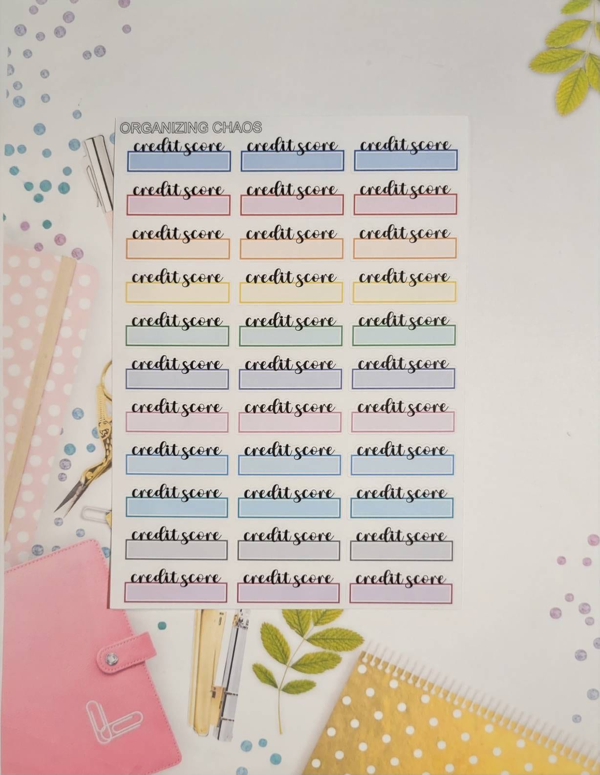 Score Progression Sticker Credit Score Planner Stickers, Functional Planner Stickers - Etsy