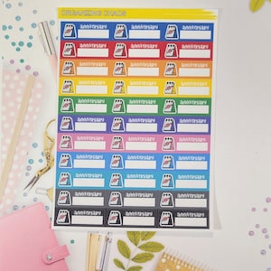 Anniversary Planner Stickers, Anniversary Labels