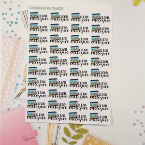 Clean Enclosure Planner Stickers