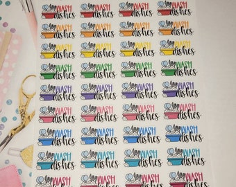 Wash Dishes Planner Stickers