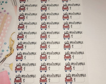 Car Insurance Planner Stickers