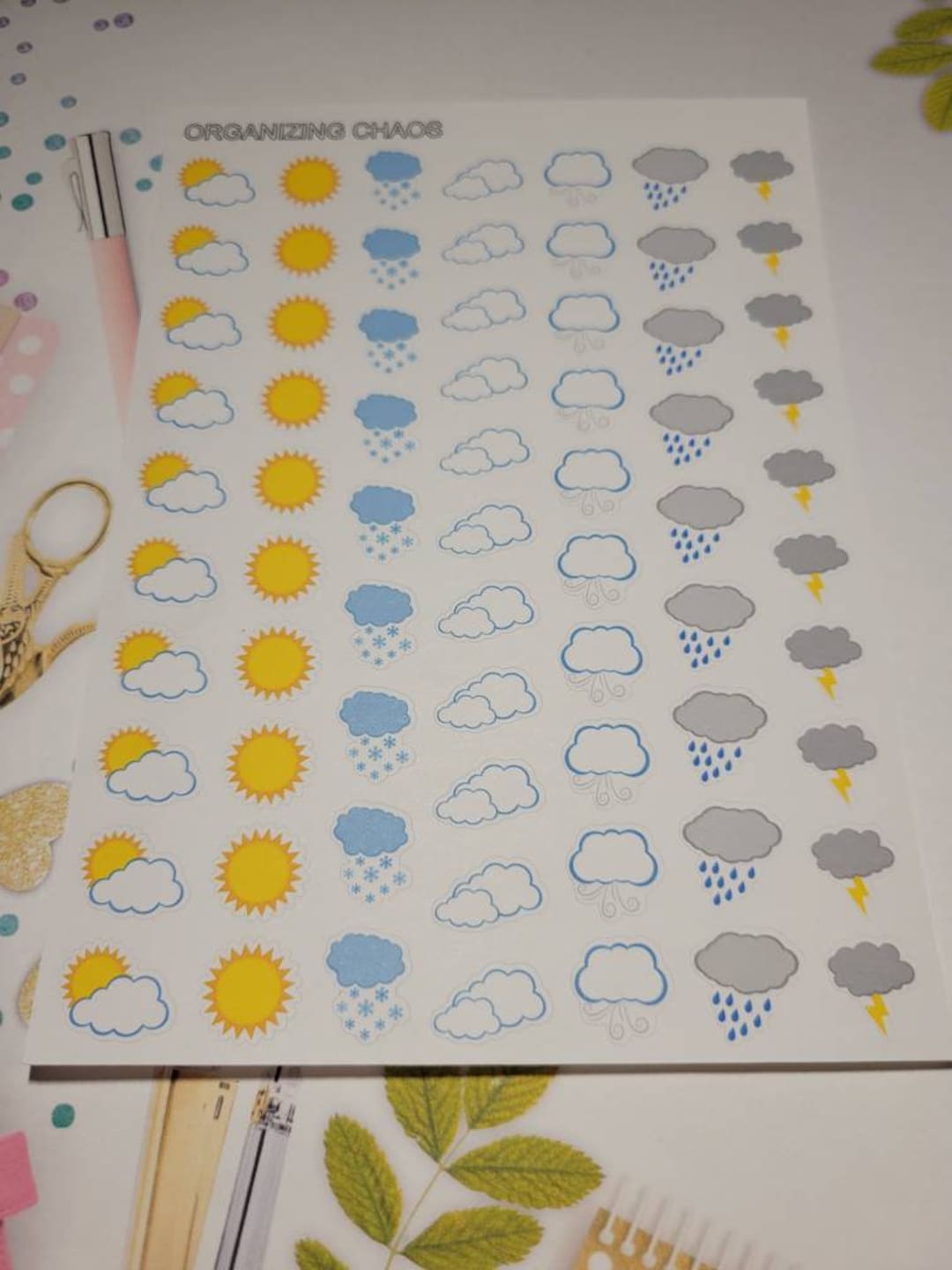 Weather Planner Stickers, Weather Icons - Etsy