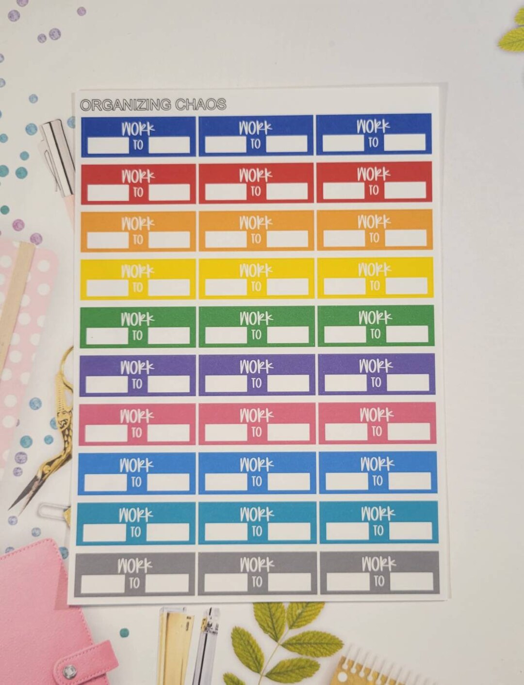 Work Labels, Planner Stickers - Etsy