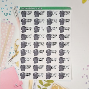 Rotate Tires Planner Stickers, Car Maintenance Planner Stickers