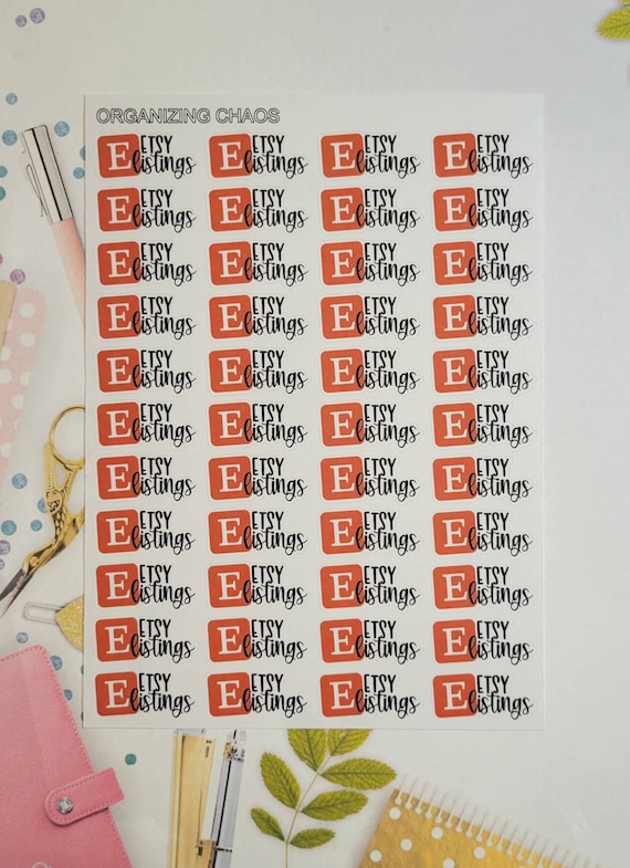 Etsy Listings, Etsy Planner Stickers