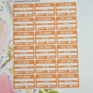 Etsy Order Planner Stickers