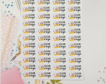 Clean Hamster Cage Planner Stickers, Clean Guinea Pig Planner Stickers, Small Pet Planner Sticker