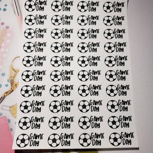 Soccer Planner Stickers, Game Day Planner Stickers